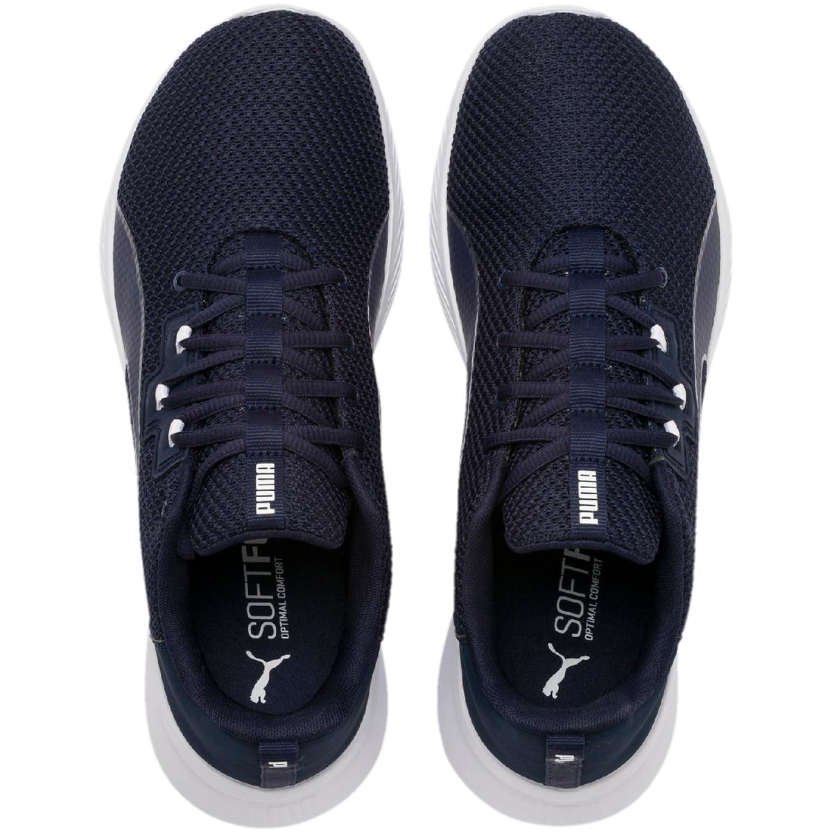 PUMA Men's Tishatsu Mesh Runner Peacoat and White