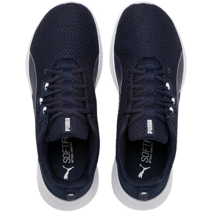 PUMA Men's Tishatsu Mesh Runner Peacoat and White