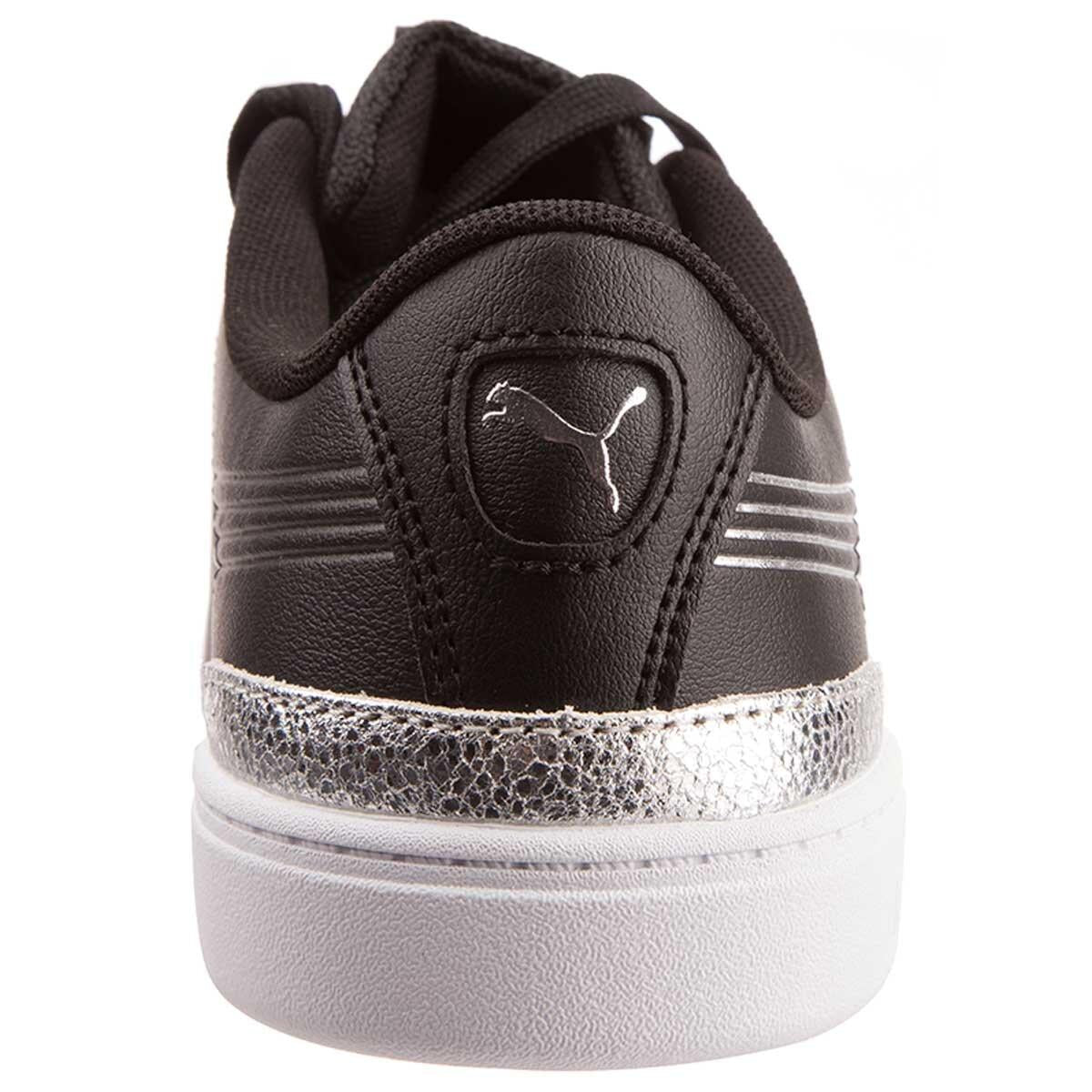 PUMA Vikky V3 Leather Metallic Shine Black Silver