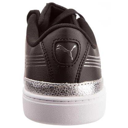 PUMA Vikky V3 Leather Metallic Shine Black Silver