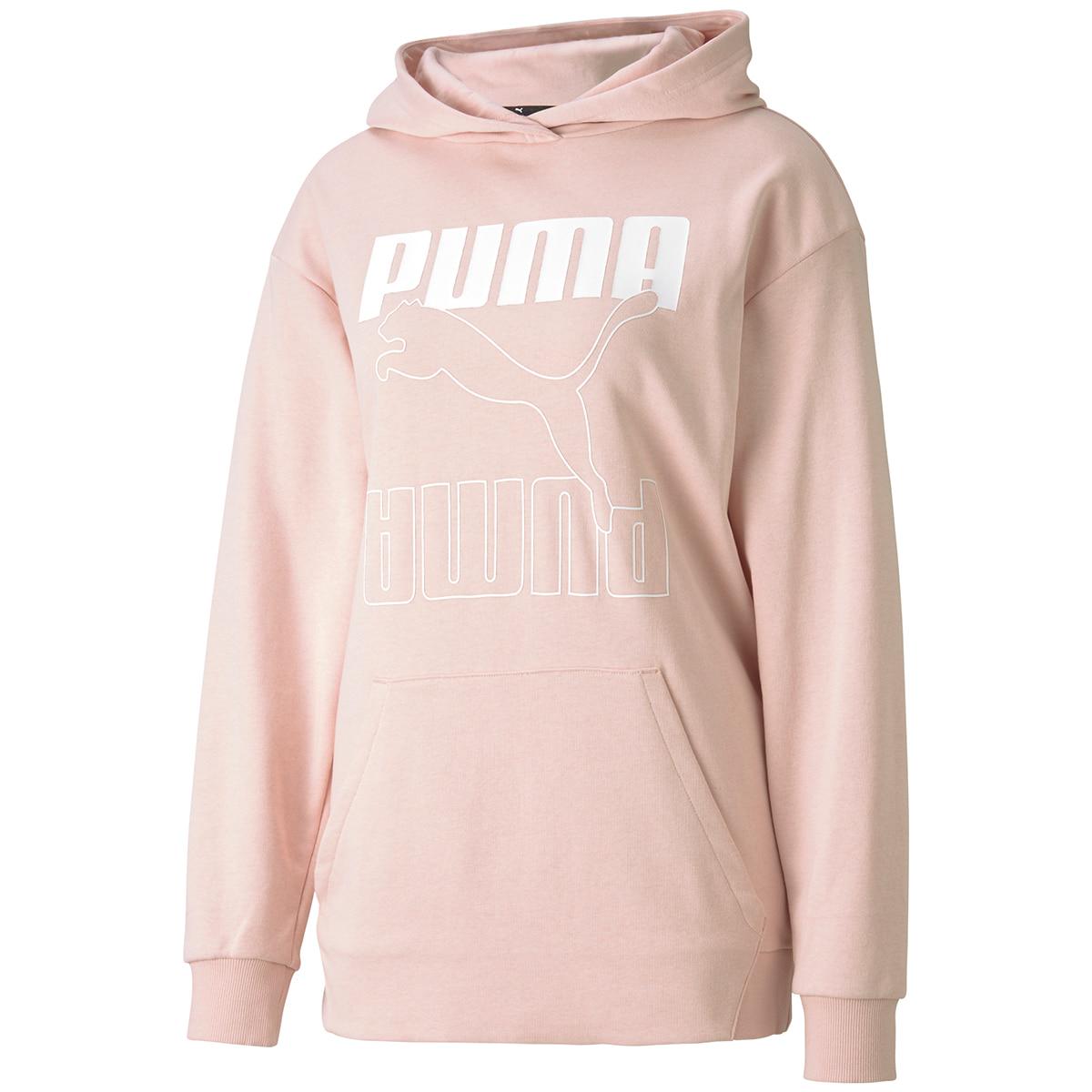 PUMA Women's Elongated Hoodie Peach
