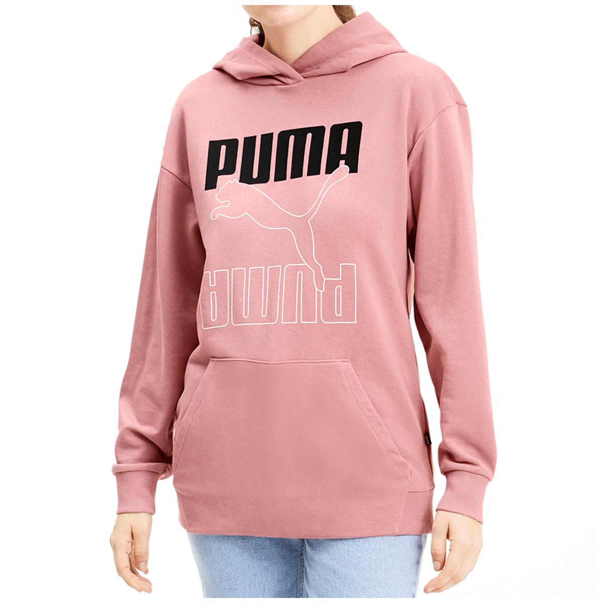 PUMA Women's Elongated Hoodie Peach