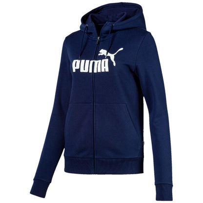 PUMA Women's KA Hoodie Peacoat FZ Logo