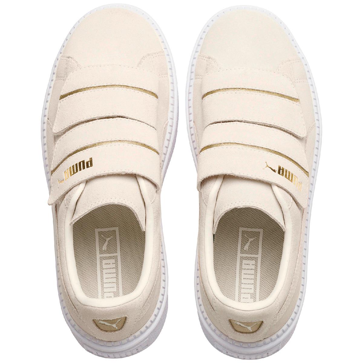 PUMA Women's Platform Trace Strap Shoe White