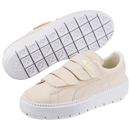 PUMA Women's Platform Trace Strap Shoe White