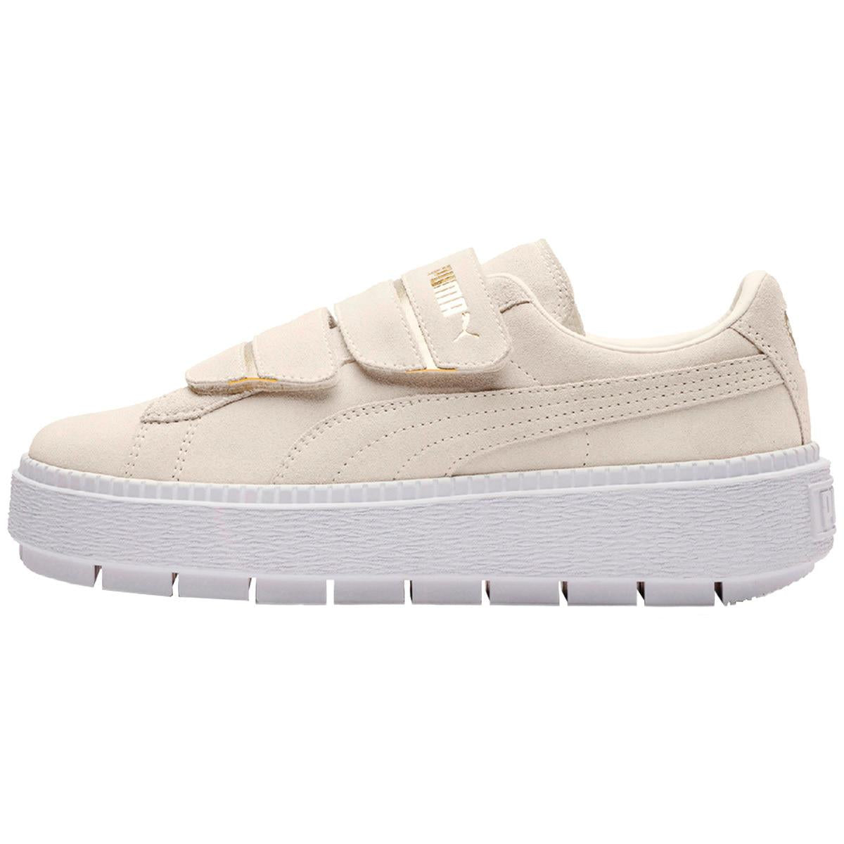 PUMA Women's Platform Trace Strap Shoe White