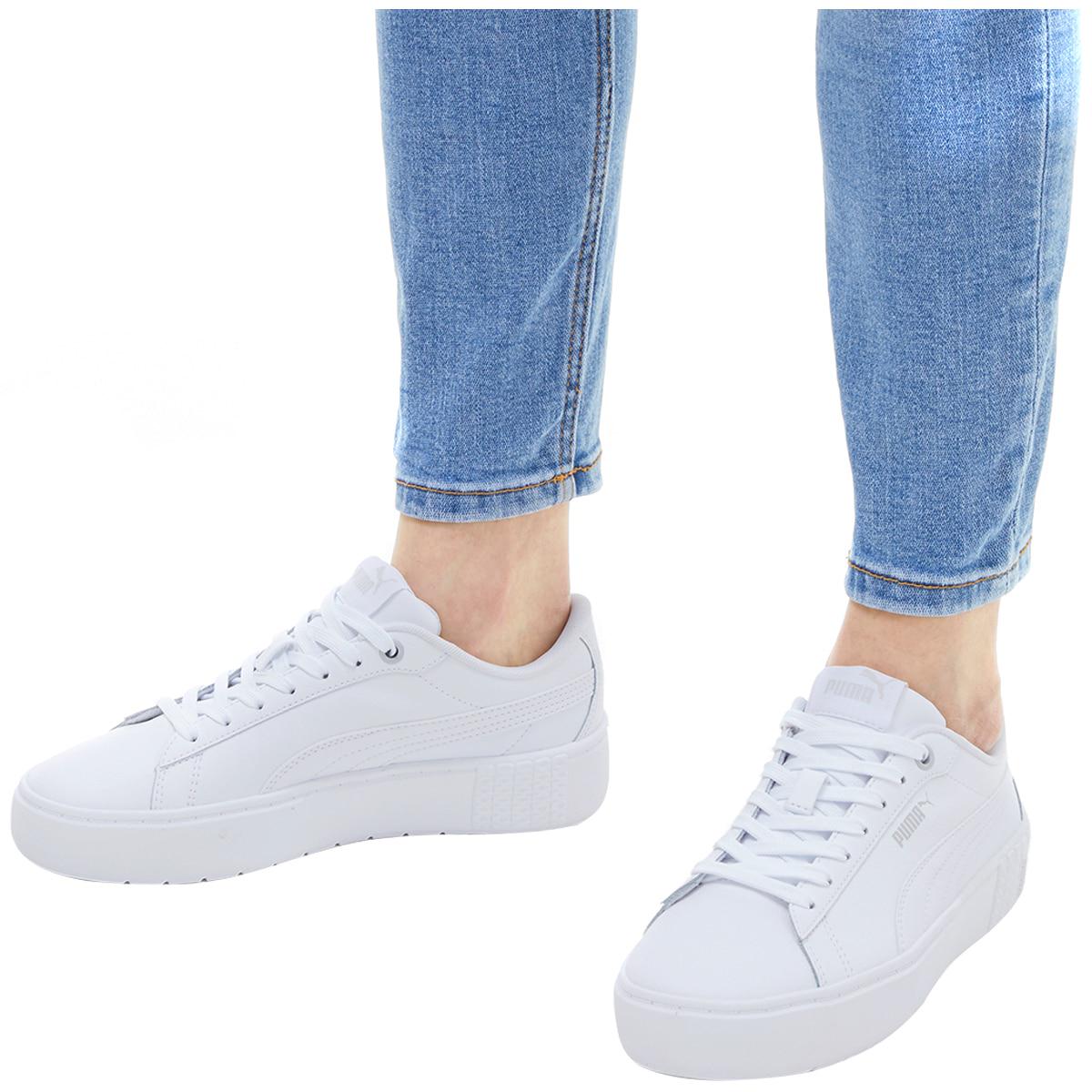 PUMA Women's Smash Platform Shoe White