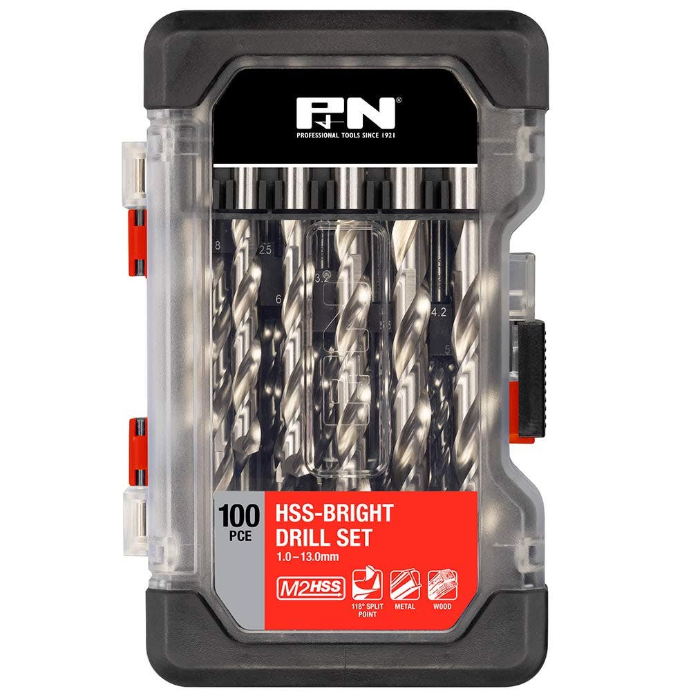 P&N 100 Piece 1-13mm Metric HSS M2 Bright Drill Set 165399023
