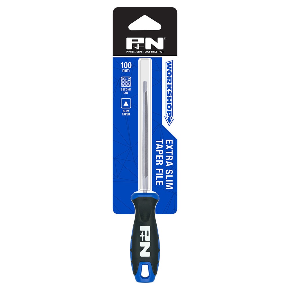 P&N 100mm Second Cut Triangular Extra Slim Taper File PW3131042