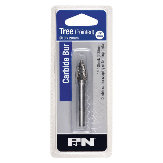 P&N 10 x 20mm Tree Pointed Carbide Burr