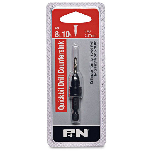 P&N QUICKBITS 1 8inch HSS Drill and Countersink for Wood