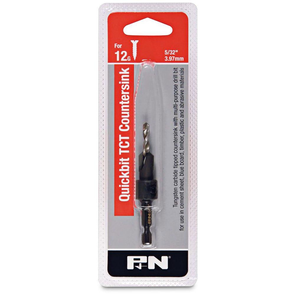 P&N QUICKBITS 5 32inch TCT Drill and Countersink for Wood and Fibre Cement