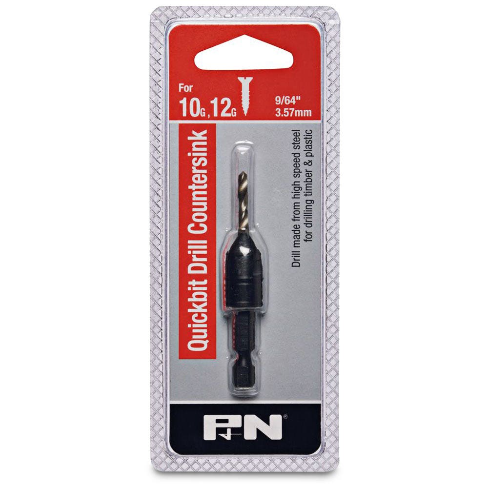 P&N QUICKBITS 9 64inch HSS Drill and Countersink for Wood