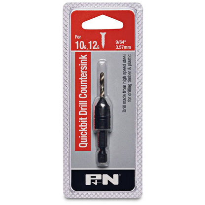 P&N QUICKBITS 9 64inch HSS Drill and Countersink for Wood