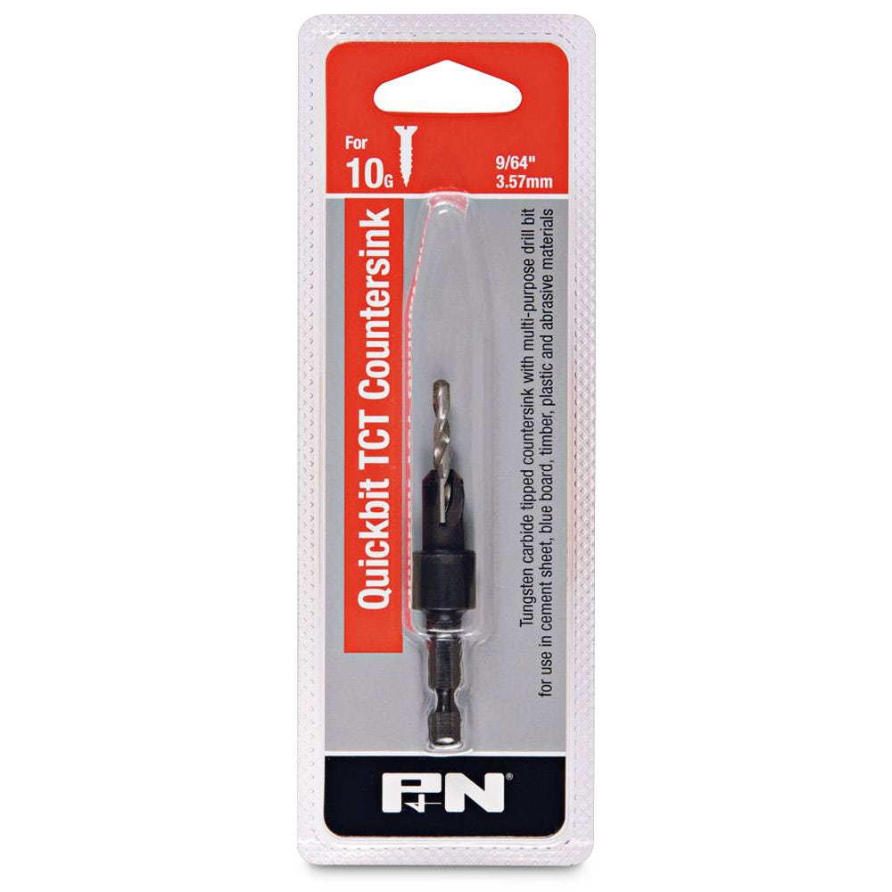 P&N QUICKBITS 9 64inch TCT Drill and Countersink for Wood and Fibre Cement