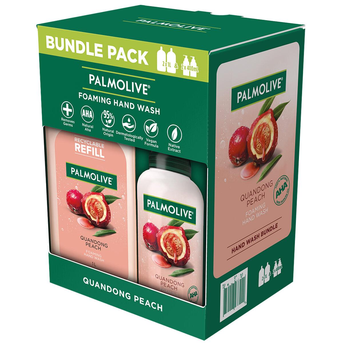Palmolive Foaming Hand Wash Quandong Peach 2 x 1L And 2 x 400ml