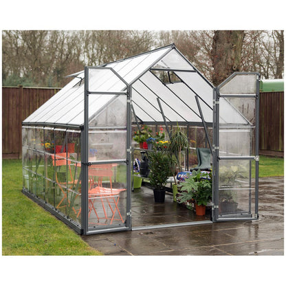 Palram Balance Greenhouse 243.8 x 365.8cm With Grey Frame