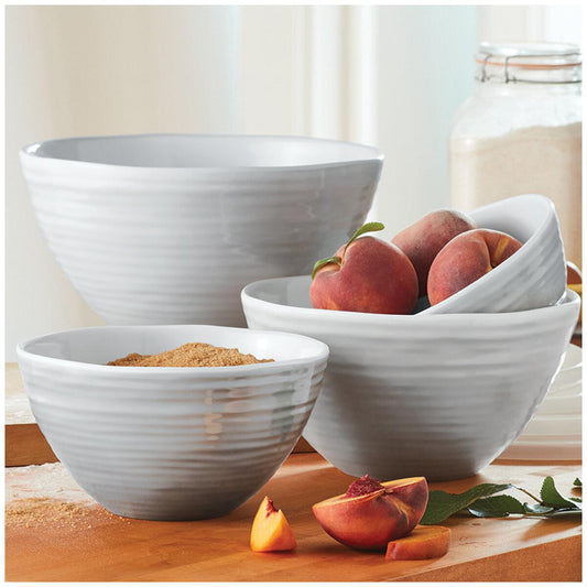 Pandex Ombre Mixing Bowls With Lids 4 Piece Set Grey