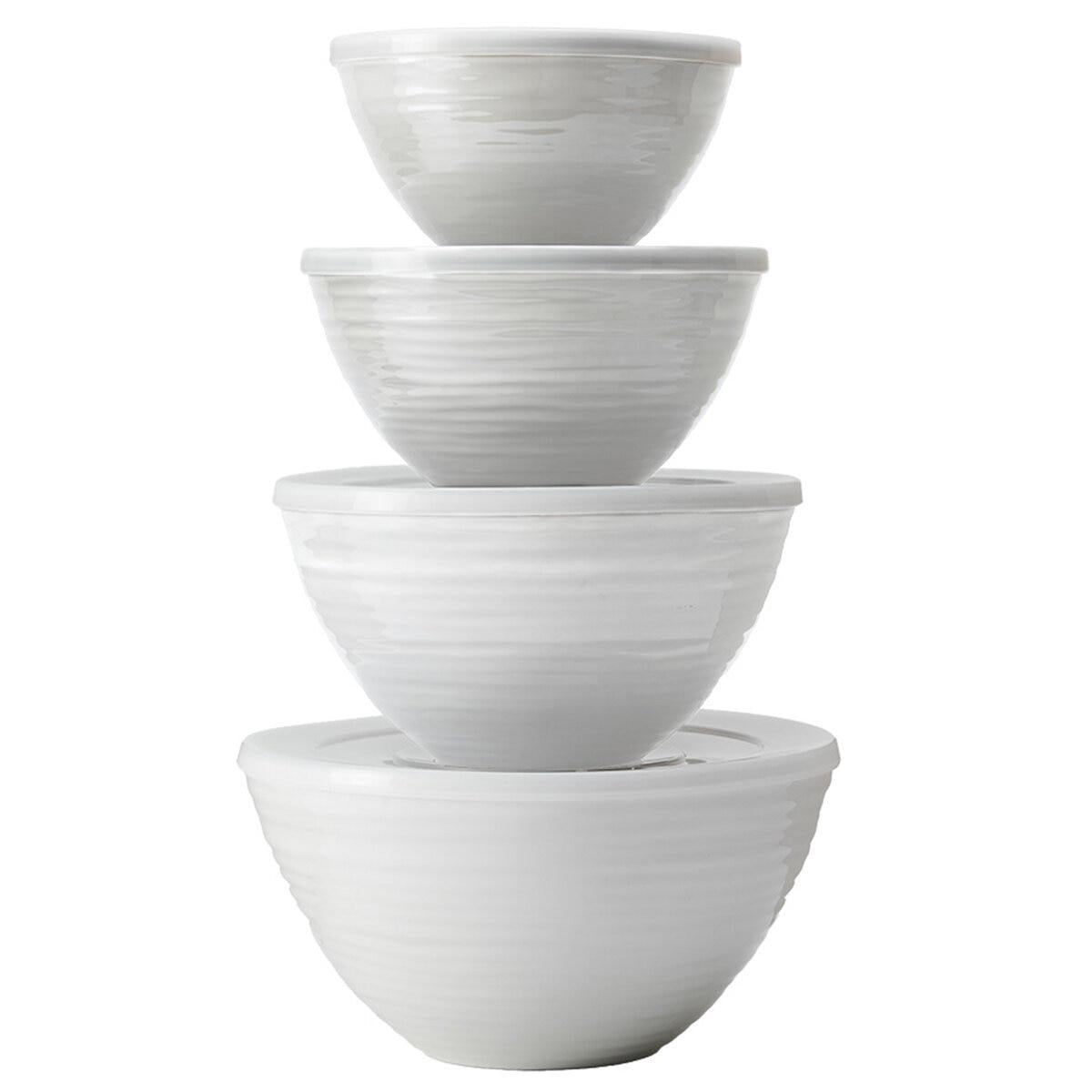 Pandex Ombre Mixing Bowls With Lids 4 Piece Set Grey