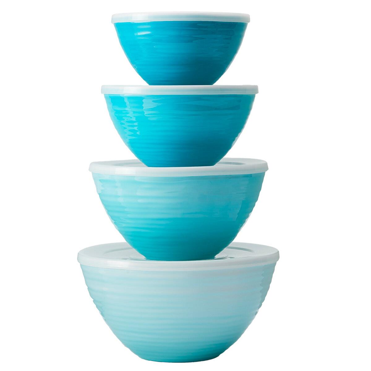 Pandex Ombre Mixing Bowls With Lids 4 Piece Set Teal