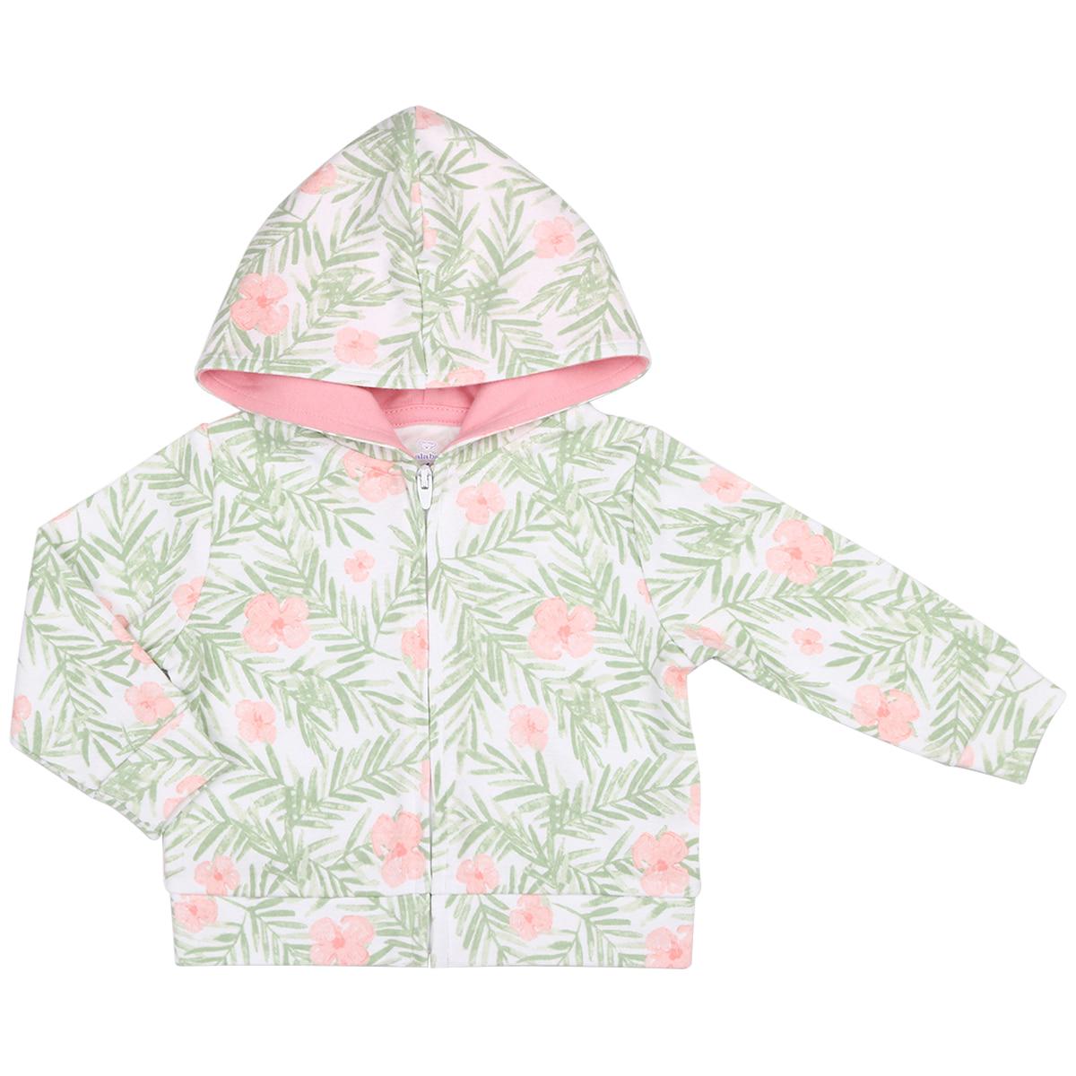 Peanut Shell Baby Clothes Set 2pc Green Hood and Print Pant