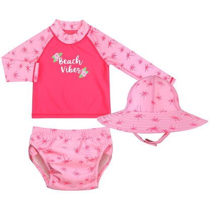 Peanut Shell Children's Swimwear 3pc Set Pink