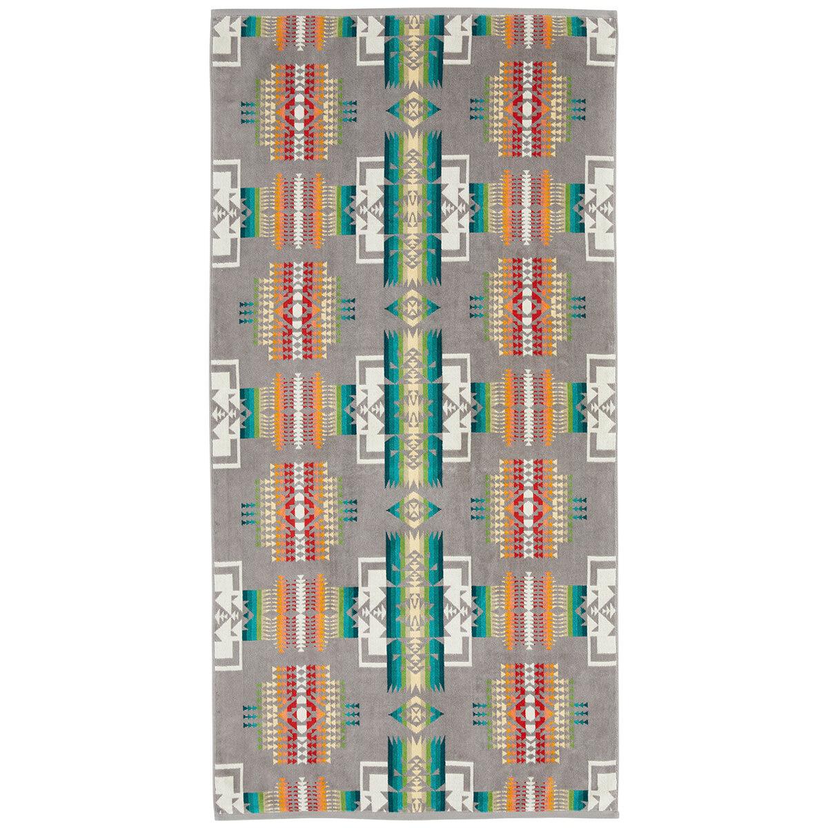 Pendleton Jacquard Bath Towel Chief Joseph Grey