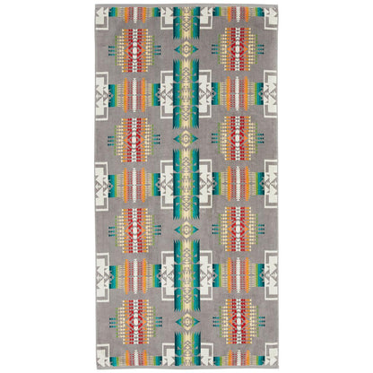 Pendleton Jacquard Bath Towel Chief Joseph Grey