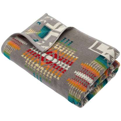 Pendleton Jacquard Bath Towel Chief Joseph Grey