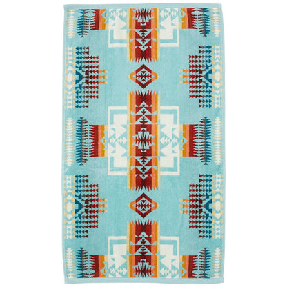 Pendleton Jacquard Hand Towel Chief Joseph Aqua