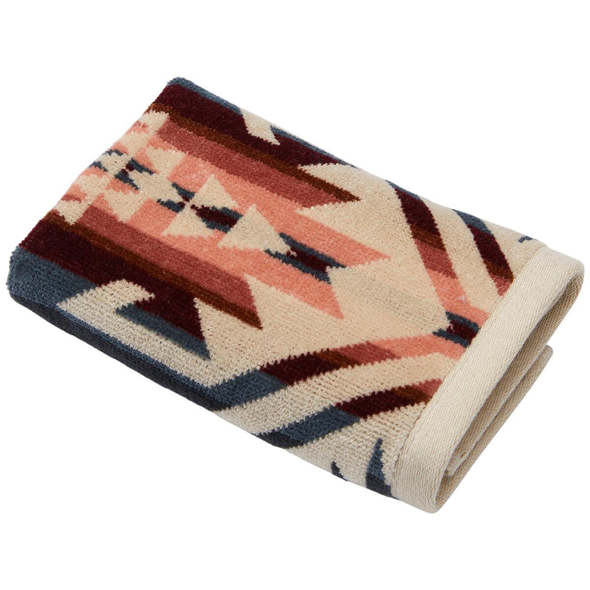 Pendleton Jacquard Wash Cloth Chief Joseph Aqua