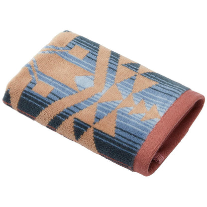 Pendleton Jacquard Wash Cloth Chief Joseph Aqua
