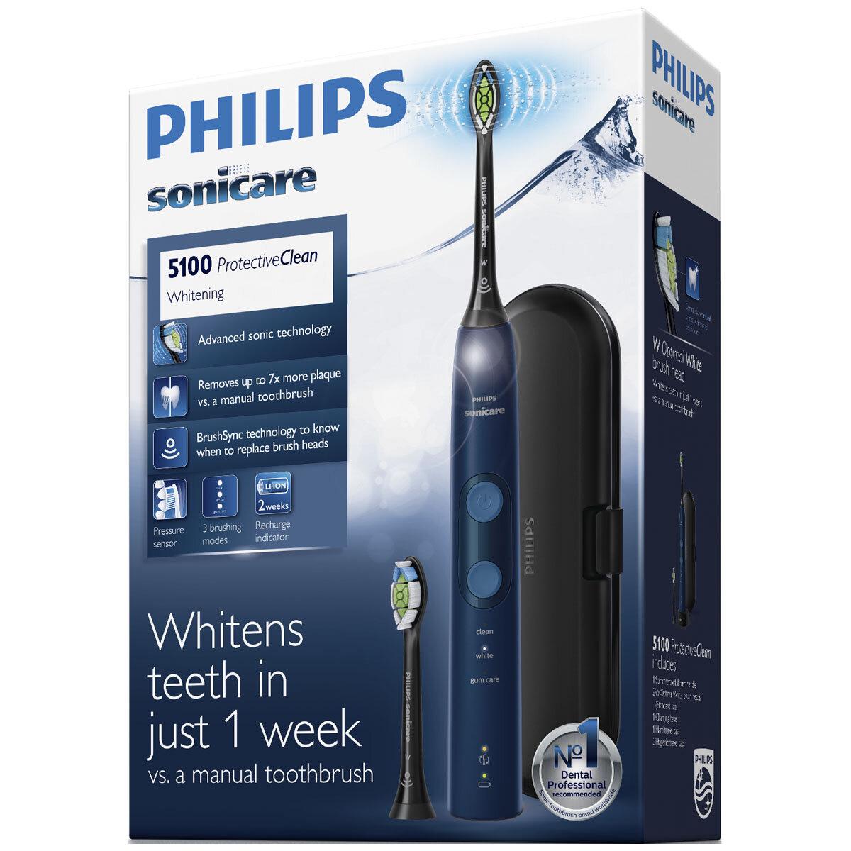 Philips Sonicare ProtectiveClean Whitening Electric Toothbrush Navy Blue