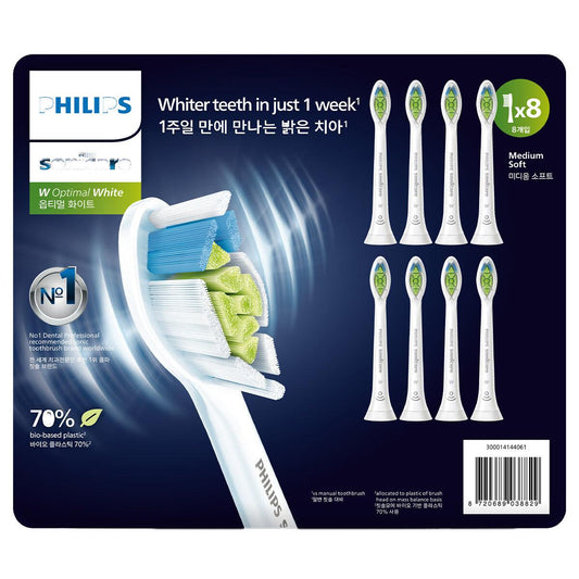 Philips Sonicare W2 Optimal Standard Brush Heads 8 Pack White
