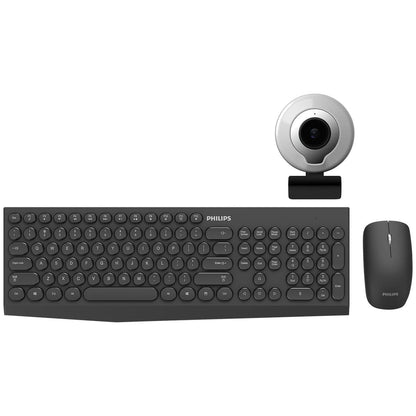 Philips Wireless Keyboard And Mouse With Webcam Bundle SPT6323 And CP11-AF200V