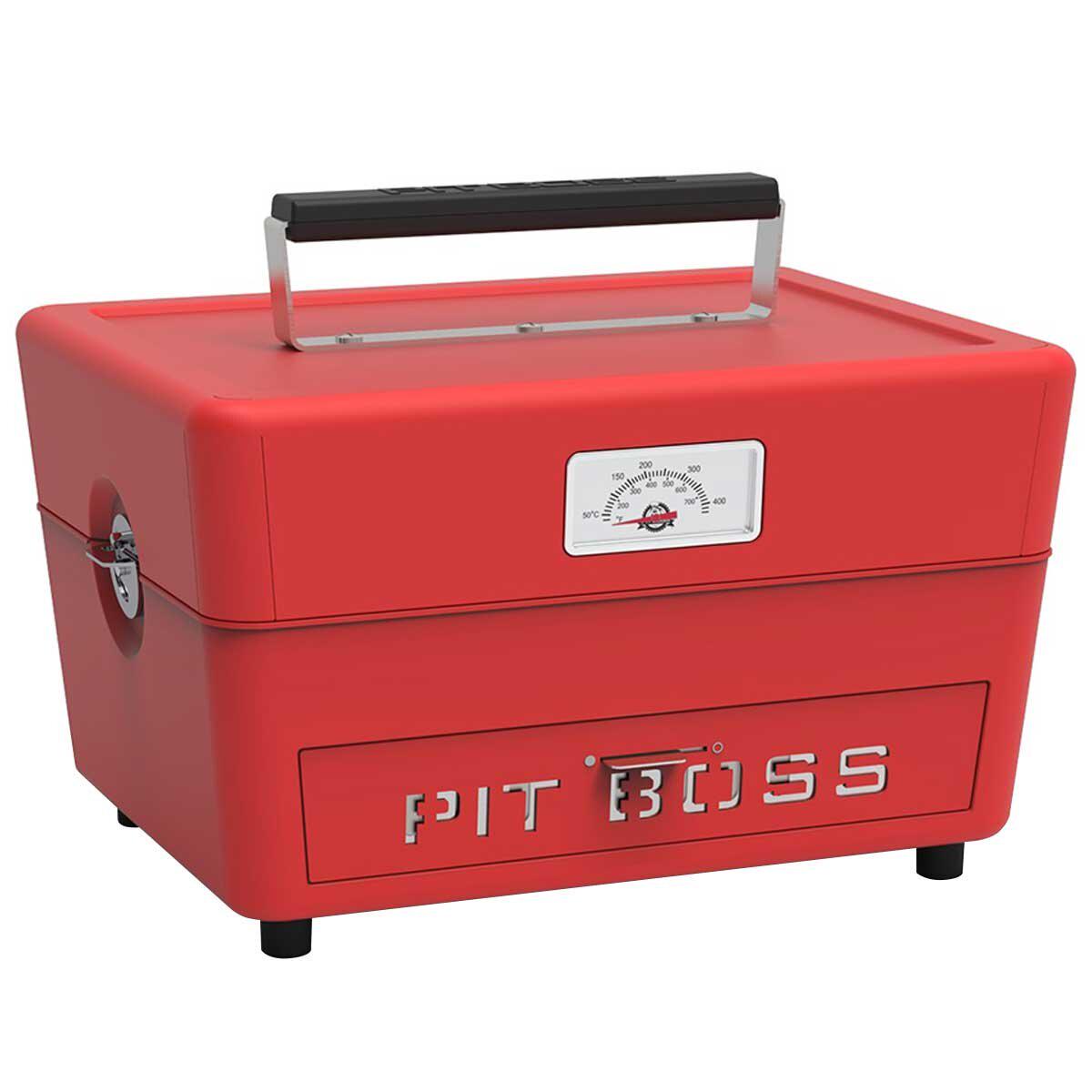Pit Boss Portable Charcoal Grill With Cover Red