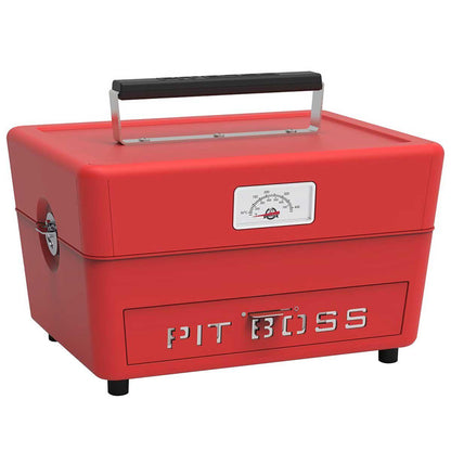 Pit Boss Portable Charcoal Grill With Cover Red