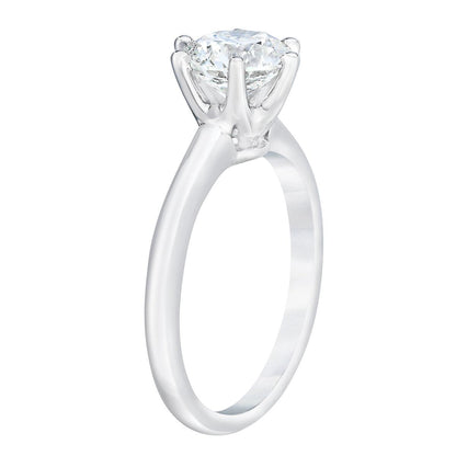 Platinum 1.00ctw Round Solitaire Diamond Ring