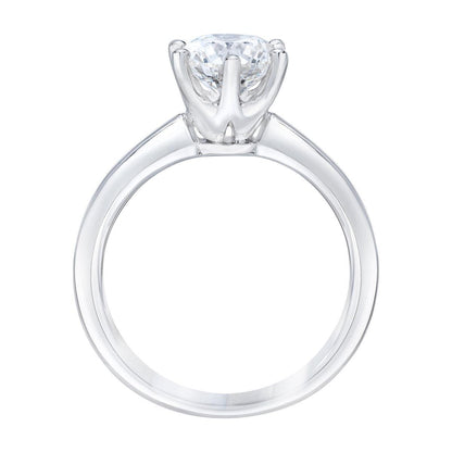 Platinum 1.00ctw Round Solitaire Diamond Ring