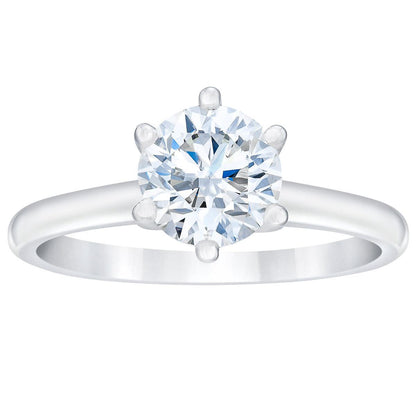 Platinum 1.00ctw Round Solitaire Diamond Ring
