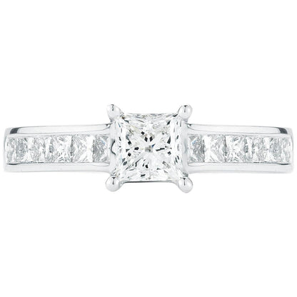 Platinum 2.05ctw Princess Cut Diamond Bridal Set