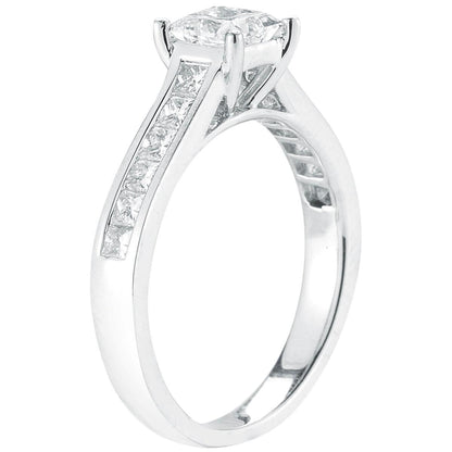 Platinum 2.05ctw Princess Cut Diamond Bridal Set