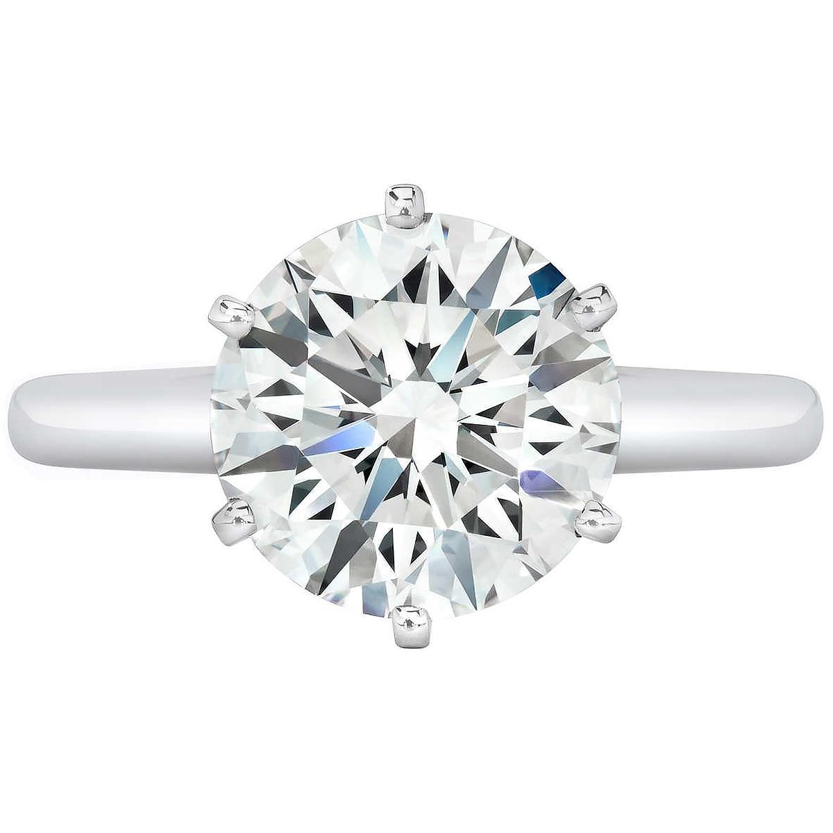 Platinum Round Brilliant 10.03ctw Diamond Solitaire Ring