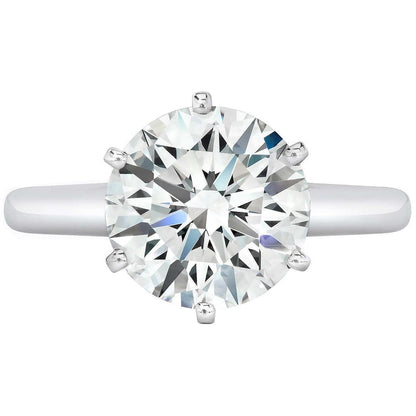 Platinum Round Brilliant 10.03ctw Diamond Solitaire Ring
