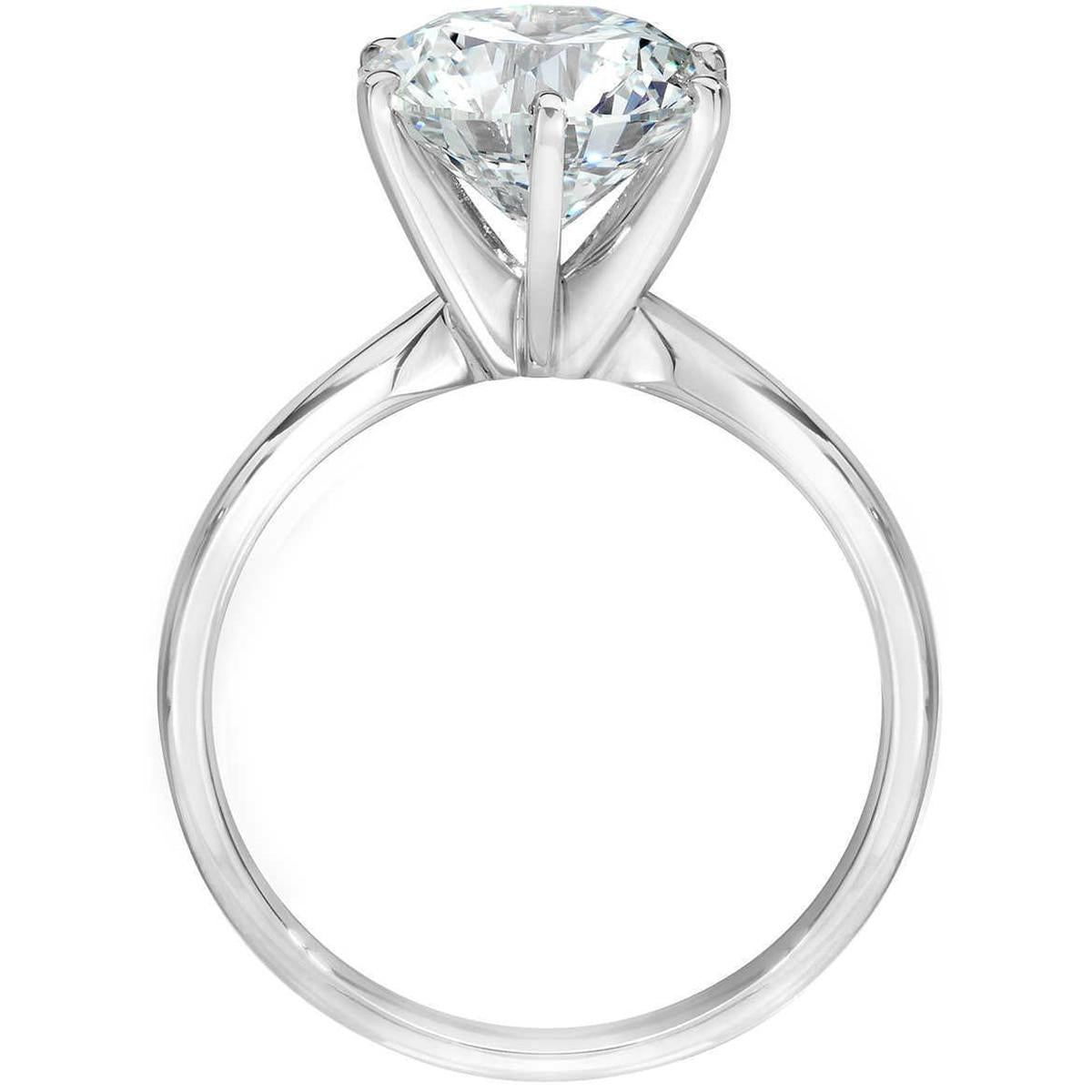 Platinum Round Brilliant 10.03ctw Diamond Solitaire Ring