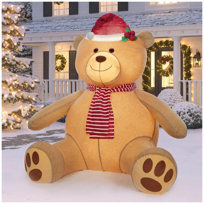 Plush Inflatable Teddy Bear With Lights 2.4M