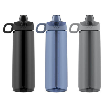 Pogo Tritan Water Bottle 946 ml x 3 Piece Storm Black Grey