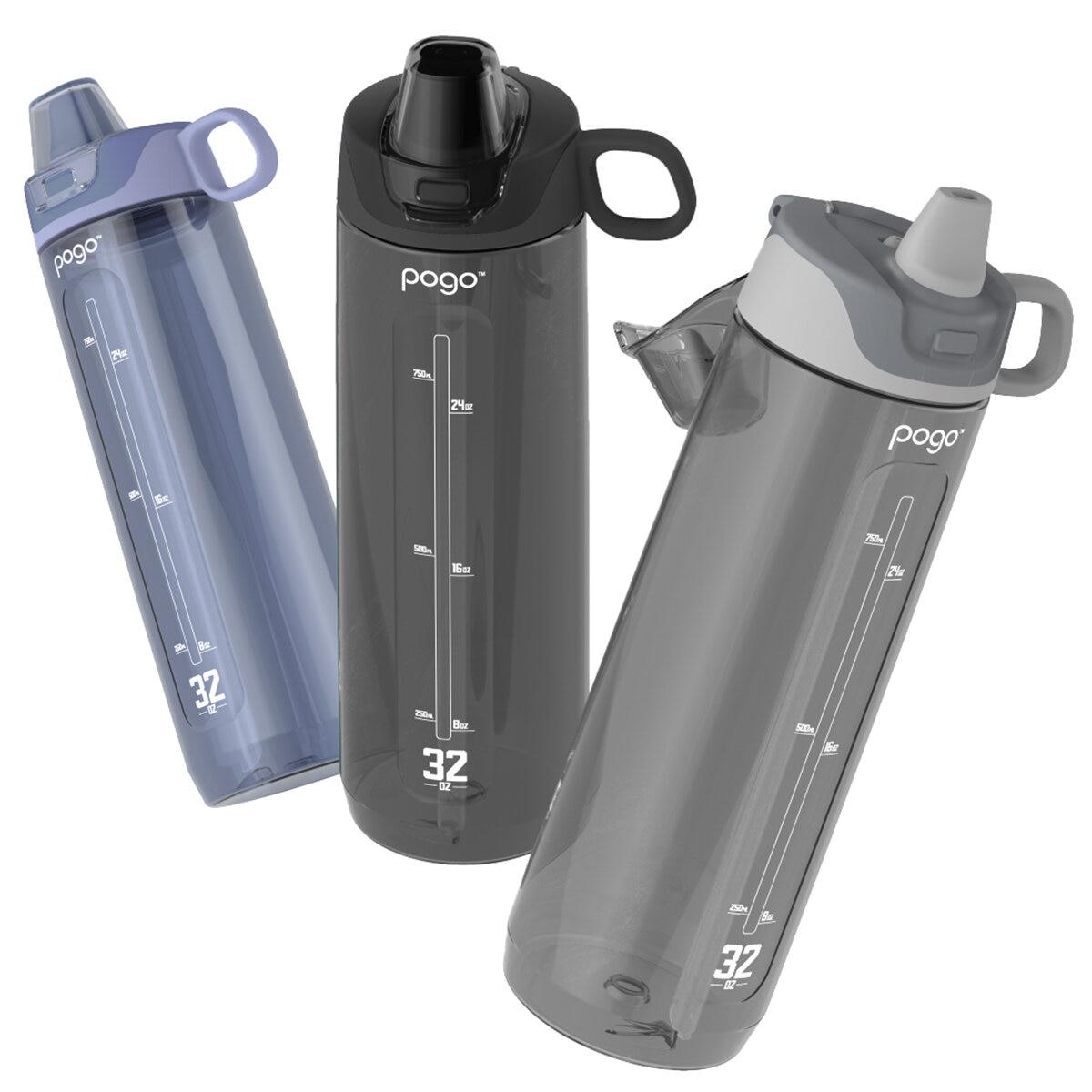Pogo Tritan Water Bottle 946 ml x 3 Piece Storm Black Grey