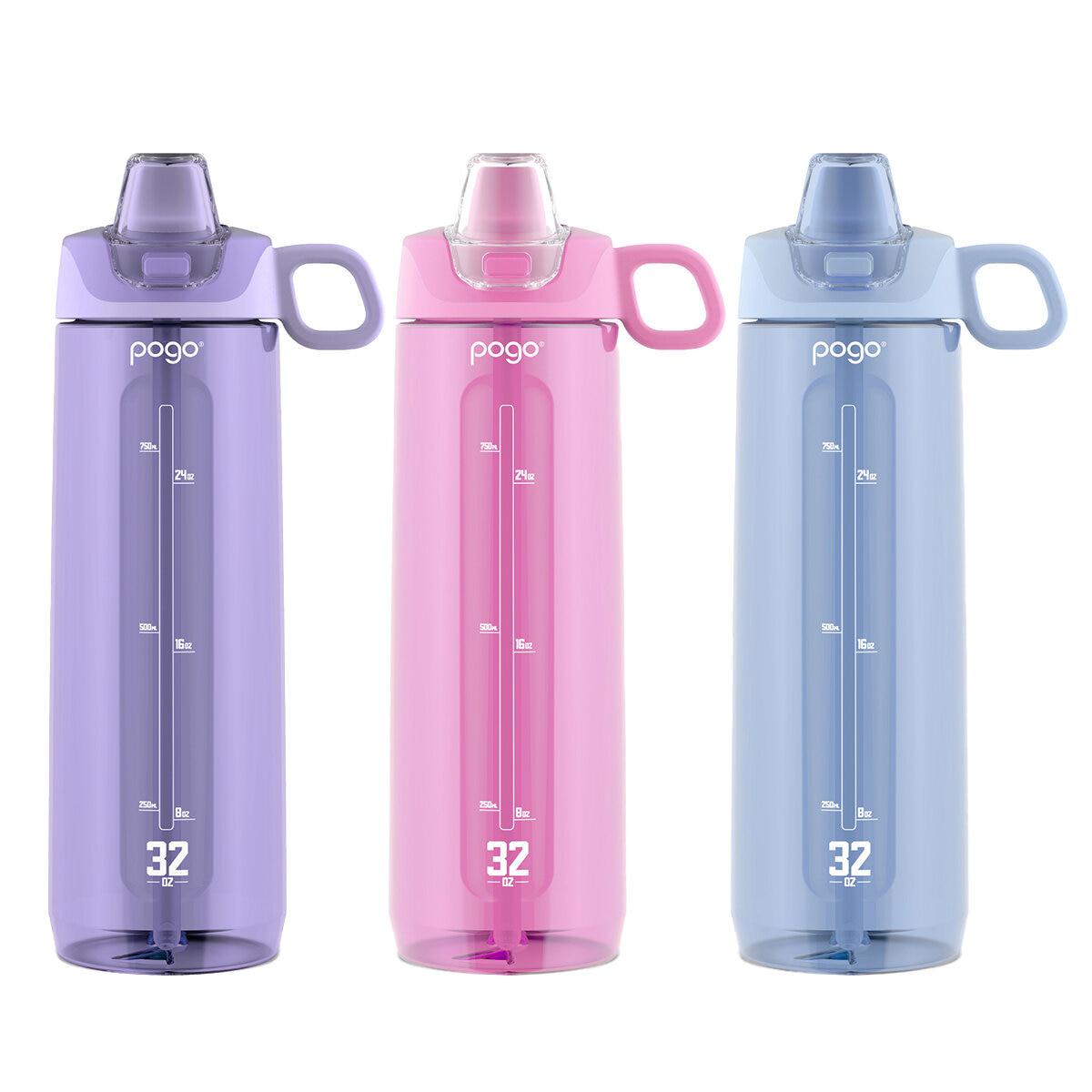 Pogo Tritan Water Bottle 946 ml x 3 Piece Storm Black Grey