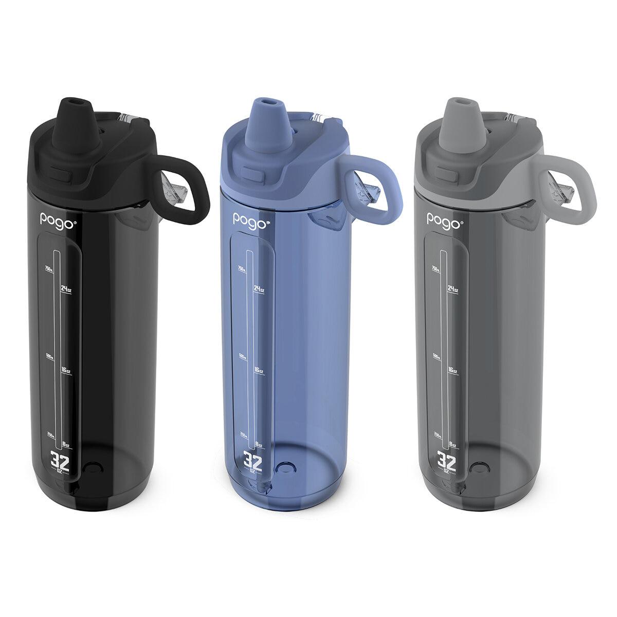 Pogo Tritan Water Bottle 946 ml x 3 Piece Storm Black Grey